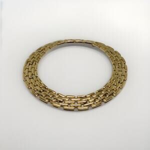 VTG GIVENCHY Choker/Collar Links STUNNING Panther Cleopatra Goldtone Signed 17"